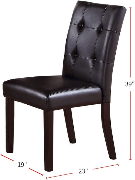 Faux Marble Table Top Upholstered chairs 7pc Dining set Dining Table and 6x Side Chairs Tufted Back Chair - sold by Home Elegance USA