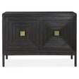 Aiken 2 Door Cabinet Dark Walnut - Black / Light Brown by Uttermost - View 1