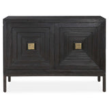 Aiken 2 Door Cabinet Dark Walnut - Black / Light Brown by Uttermost - View 1