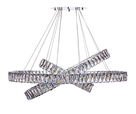 Crystal Elegance LED Chandelier // 3 Ovals  | Finesse - Home Elegance USA