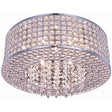 Amelie 6-Light Chrome Flush Mount | Elegant Lighting