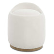 Swirl Swivel Sheepskin Ottoman - White by Uttermost - View 1