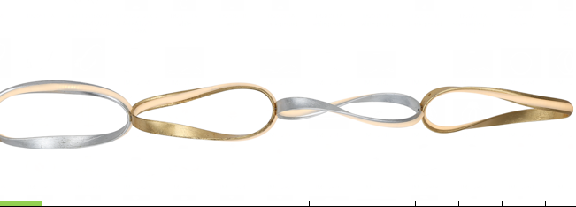 Prague Horizontal Chandelier // Gold and Chrome  | Finesse