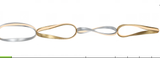 Prague Horizontal Chandelier // Gold and Chrome  | Finesse