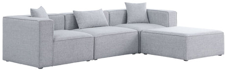 Cube - Modular Sectional 4 Piece - Gray - Fabric - 630Grey - Sec4A - Home Elegance USA - 2