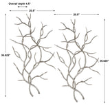 Silver Branches Wall Art (Set of 2) by Uttermost - View 3
