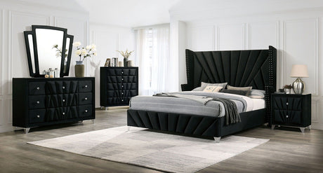 Carissa - Cal.King Bed - Black - CM7164BK - CK - BED - Home Elegance USA - 1