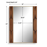 Macario Mid-Century Wood Mirror Woodtone - Dark Brown by Uttermost - View 3