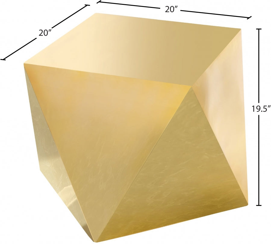 Gemma 3 Piece Occasional Table Set In Gold - 222Gold-3Set | Meridian - sold by Home Elegance USA