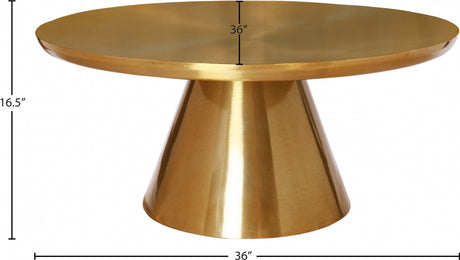 Martini 3 Piece Occasional Table Set In Brushed Gold - 239-3Set | Meridian - sold by Home Elegance USA