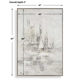 Hours In Silence Abstract Art - Gray / White by Uttermost - View 7