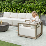 Remsen Outdoor Lounge Chair - Dark Gray / White by Uttermost - View 6
