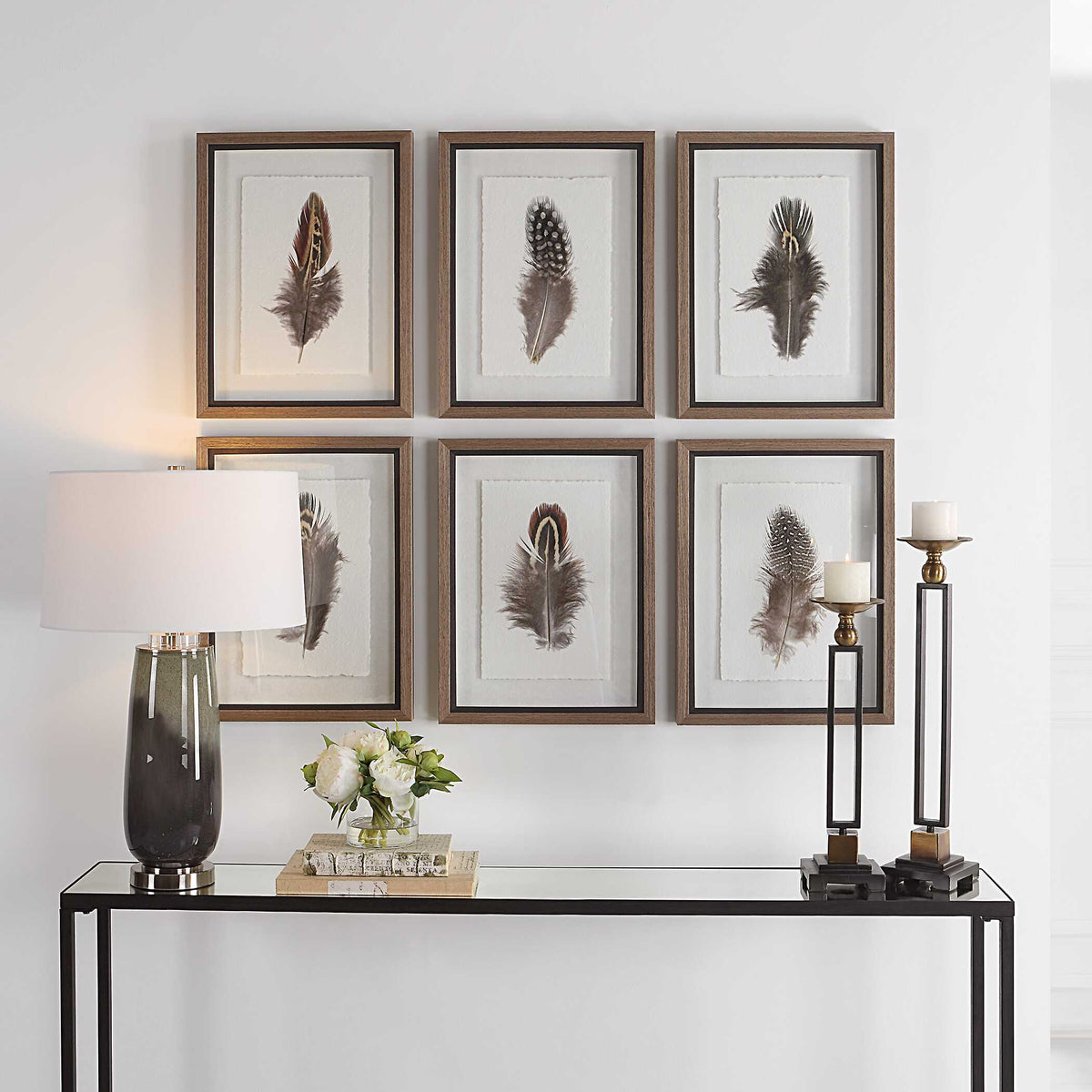 Birds Of A Feather Framed Prints (Set of 6) - Dark Brown by Uttermost - View 5