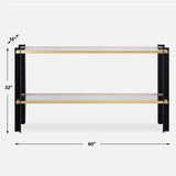 Cunene Contemporary Console Table - Black / Gold by Uttermost - View 8
