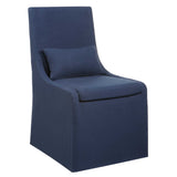 Coley Armless Chair - Blue by Uttermost - View 4
