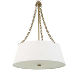Andalucia 4 Light Drum Pendant - Gold / White by Uttermost - View 3