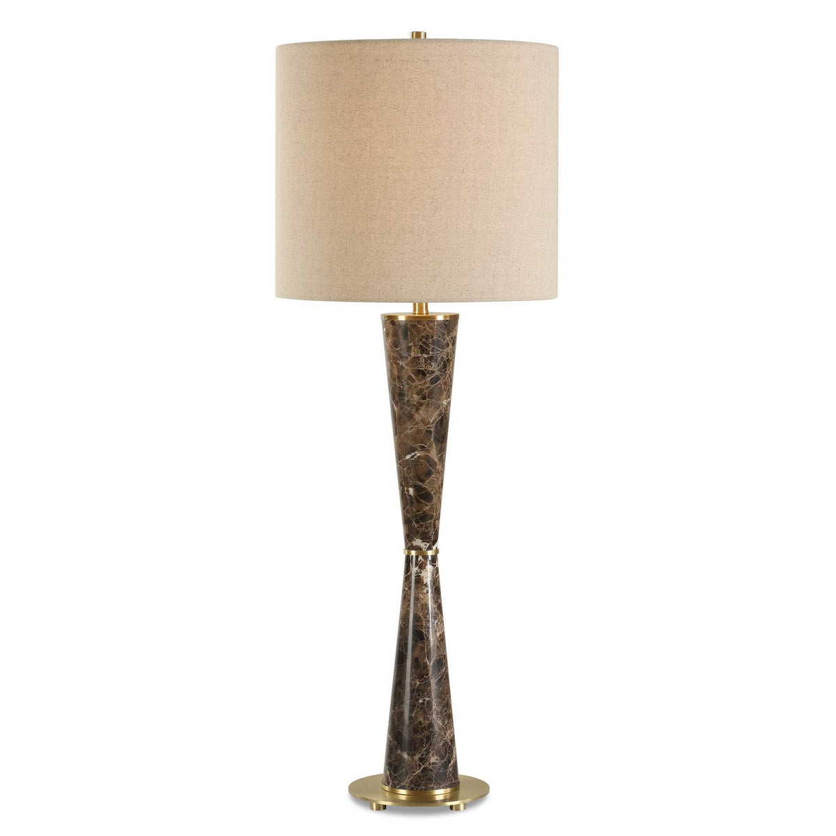Jameson Marble Cones Table Lamp - Dark Brown by Uttermost - View 1
