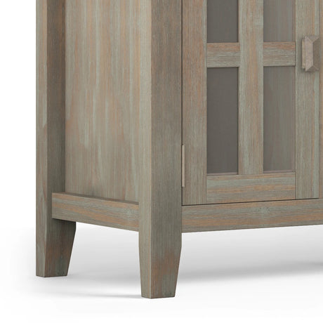 Artisan 72 inch Wide Solid Wood TV Stand in Distressed Grey For TVs up to 80 inches - sold by Home Elegance USA