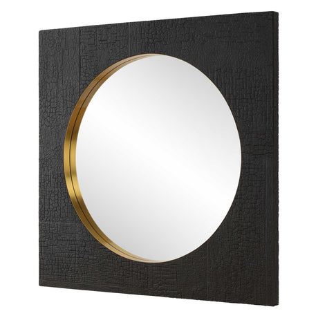 Ember Black Square Mirror by Uttermost - View 4