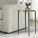 Stiletto Side Table Antique Gold - Gold / Black by Uttermost - View 2