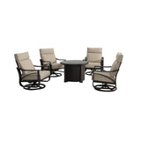 Patio Time Jarvis 5-piece Aluminum Fire Pit Set - Home Elegance USA