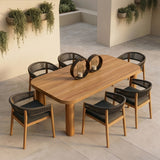 Kamari - Outdoor Natural Teak Dining Table - View Image 1
