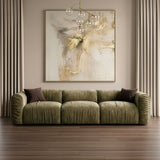 Siegal - Modern Olive Green Fabric Sofa - View Image 1