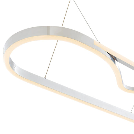 Minsk Single Rectangular Chandelier // Chrome  | Finesse - sold by Home Elegance USA
