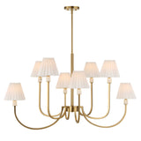 Poppins 8 Light Brass Chandelier White / Gold - Gold / White by Uttermost - View 9