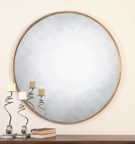 Junius Round Mirror - Gold by Uttermost - View 3