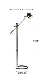 Chisum Floor Lamp Dark Bronze - Bronze / Black by Uttermost - View 3