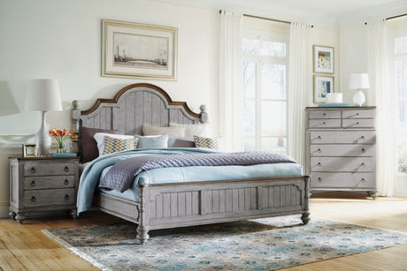 Plymouth King Poster Bed - Gray | Flexsteel