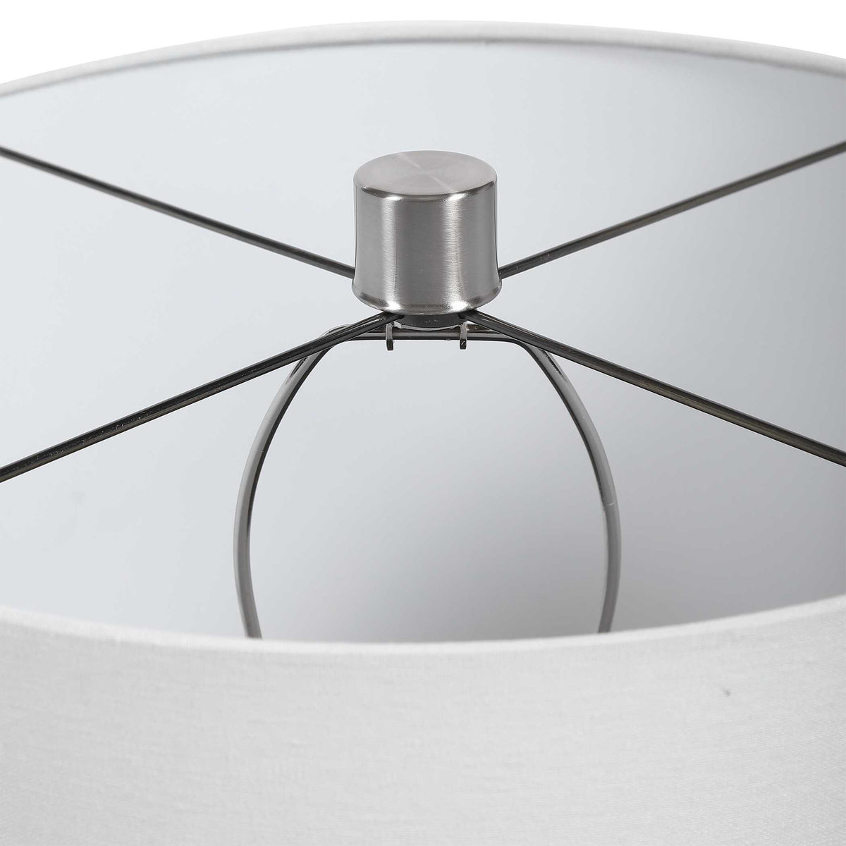 Azariah Crackle Table Lamp - White by Uttermost - View 7