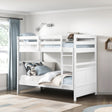 Bunk Bed Twin Over Twin White Finish Sturdy Wood Frame Guard Rails Youth Bedroom Furniture 1pc - sold by Home Elegance USA