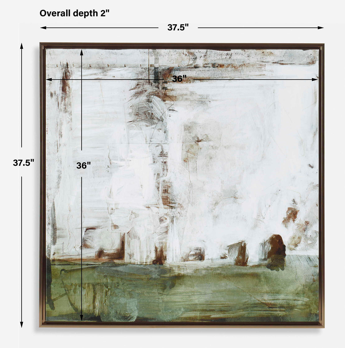The Boardwalk Framed Abstract Art - White by Uttermost - View 5