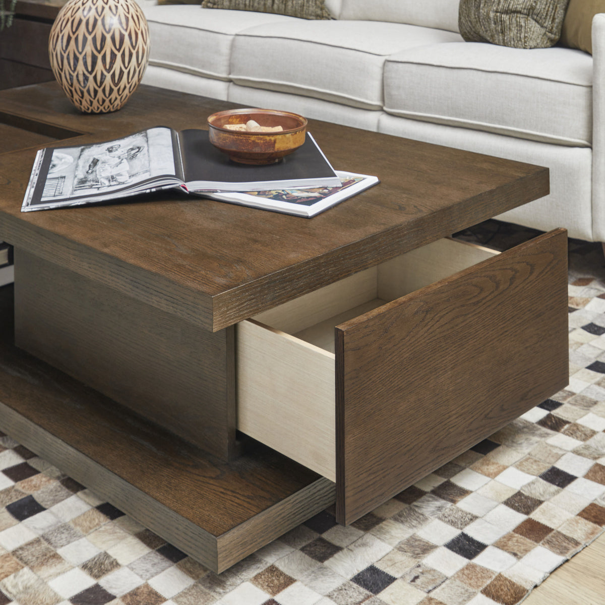 Athens Rectangular Coffee Table With Casters - Chocolate Brown | Flexsteel