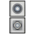 String Duet Geometric Art (Set of 2) - Black / Blue by Uttermost - View 1