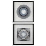 String Duet Geometric Art (Set of 2) - Black / Blue by Uttermost - View 1