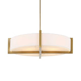 Cresson 4 Light Drum Pendant White / Gold - Gold / White by Uttermost - View 11