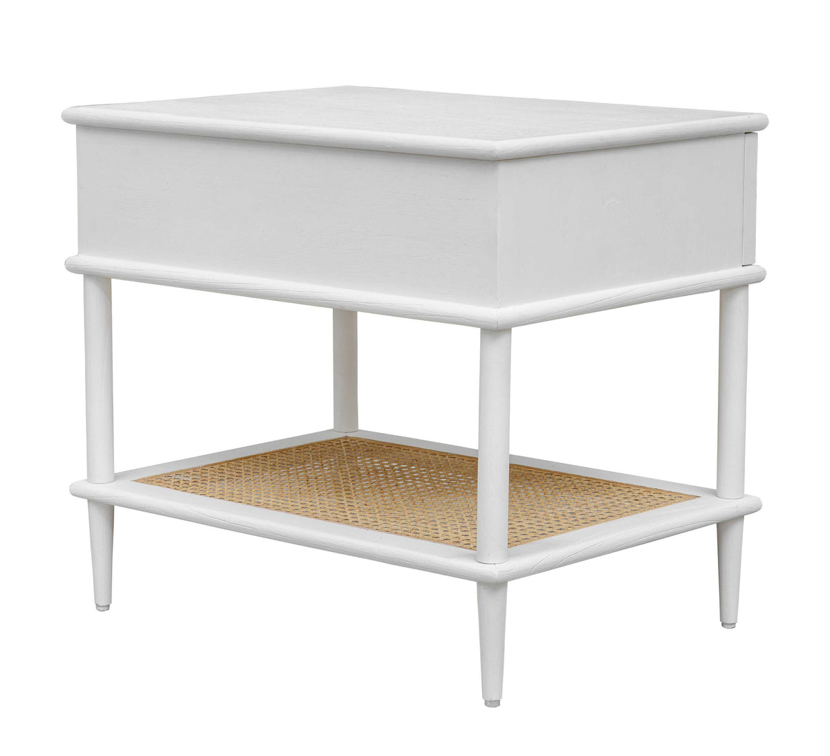 Coast Rattan Side Table White / Woodtone - White / Light Brown by Uttermost - View 5