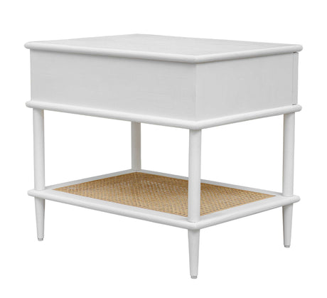 Coast Rattan Side Table White / Woodtone - White / Light Brown by Uttermost - View 5