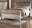 Silver Faux Leather Tufted Headboard 1pc Eastern King Size Bed Bedroom Furniture Luxurious Look Bedframe