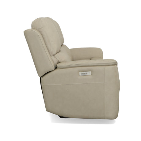 Henry Power Reclining Sofa With Power Headrests & Lumbar - Beige | Flexsteel