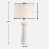 Sonata Textured Table Lamp - White by Uttermost - View 8