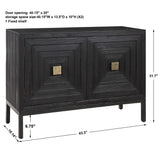 Aiken 2 Door Cabinet Dark Walnut - Black / Light Brown by Uttermost - View 11