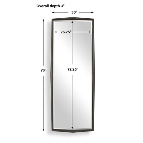On Point Tall Mirror Bronze - Black by Uttermost - View 6