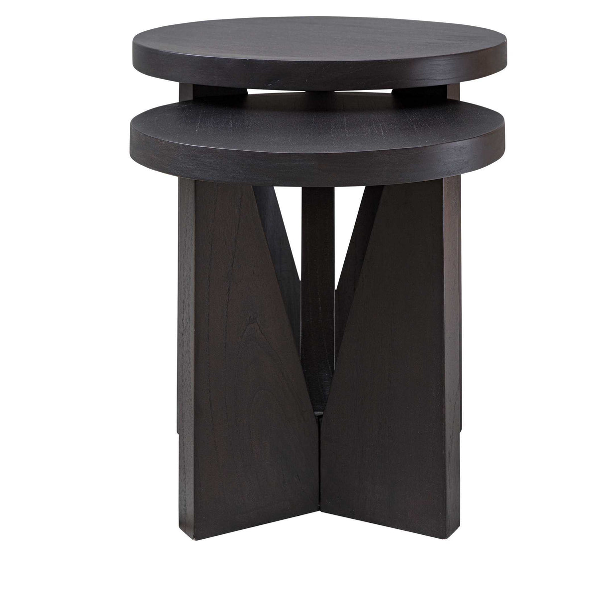 Nadette Nesting Tables (Set of 2) - Black by Uttermost - View 4