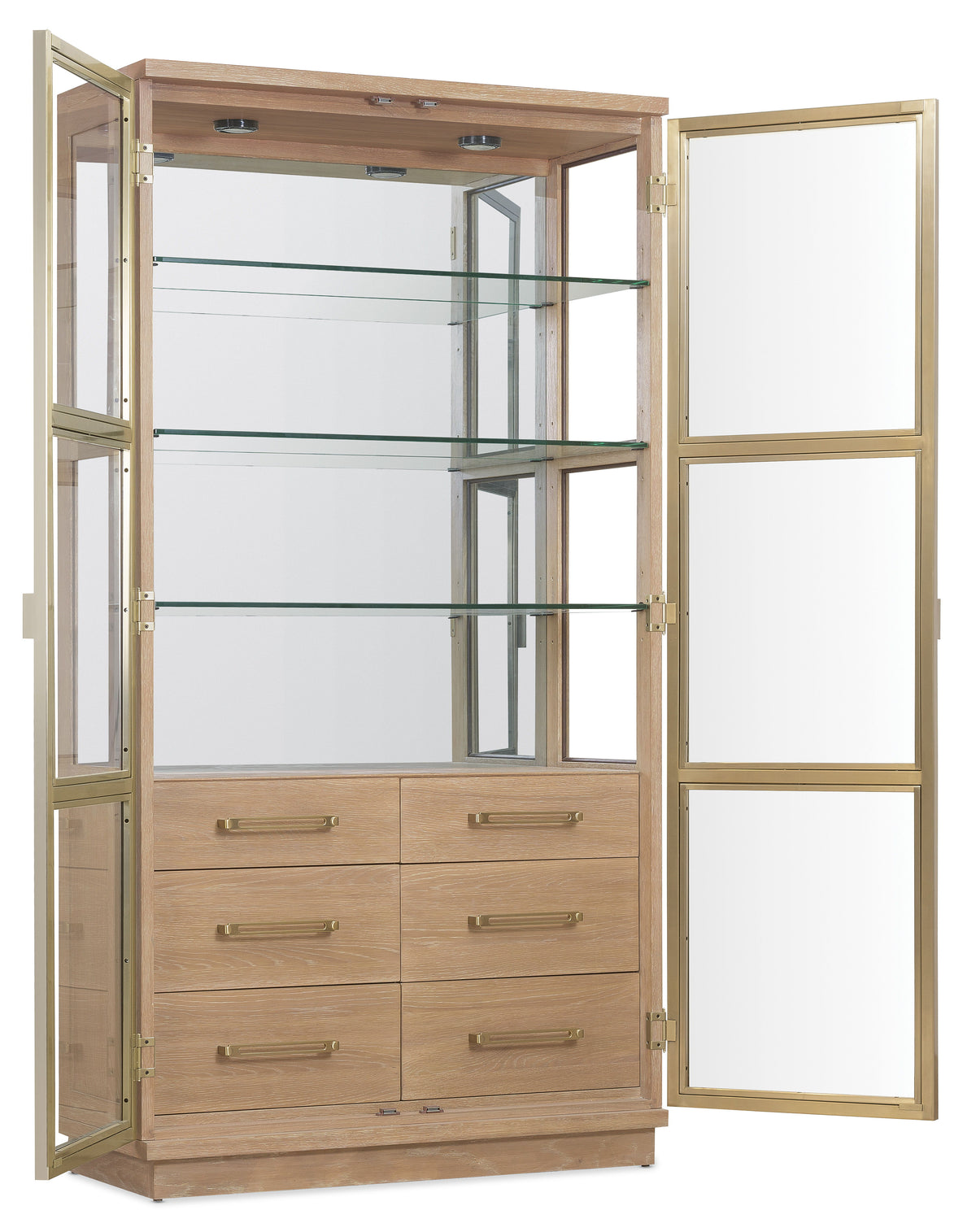 Banyon Bay Display Cabinet Desert Oak - Light Brown by Hooker Furniture - View 6