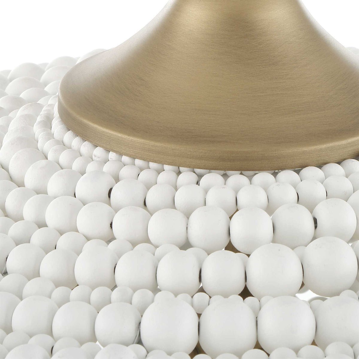 Biddeford 5 Light Beaded Pendant - Gold / White by Uttermost - View 14