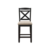 Baywater 7 Piece Counter Height Table Set In Natural And Black 5705Bk-36-7Set | Homelegance - Home Elegance USA